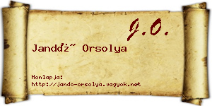 Jandó Orsolya névjegykártya